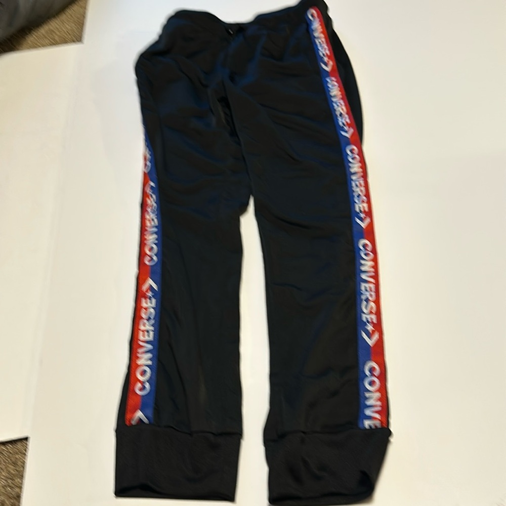Boys converse black joggers size medium